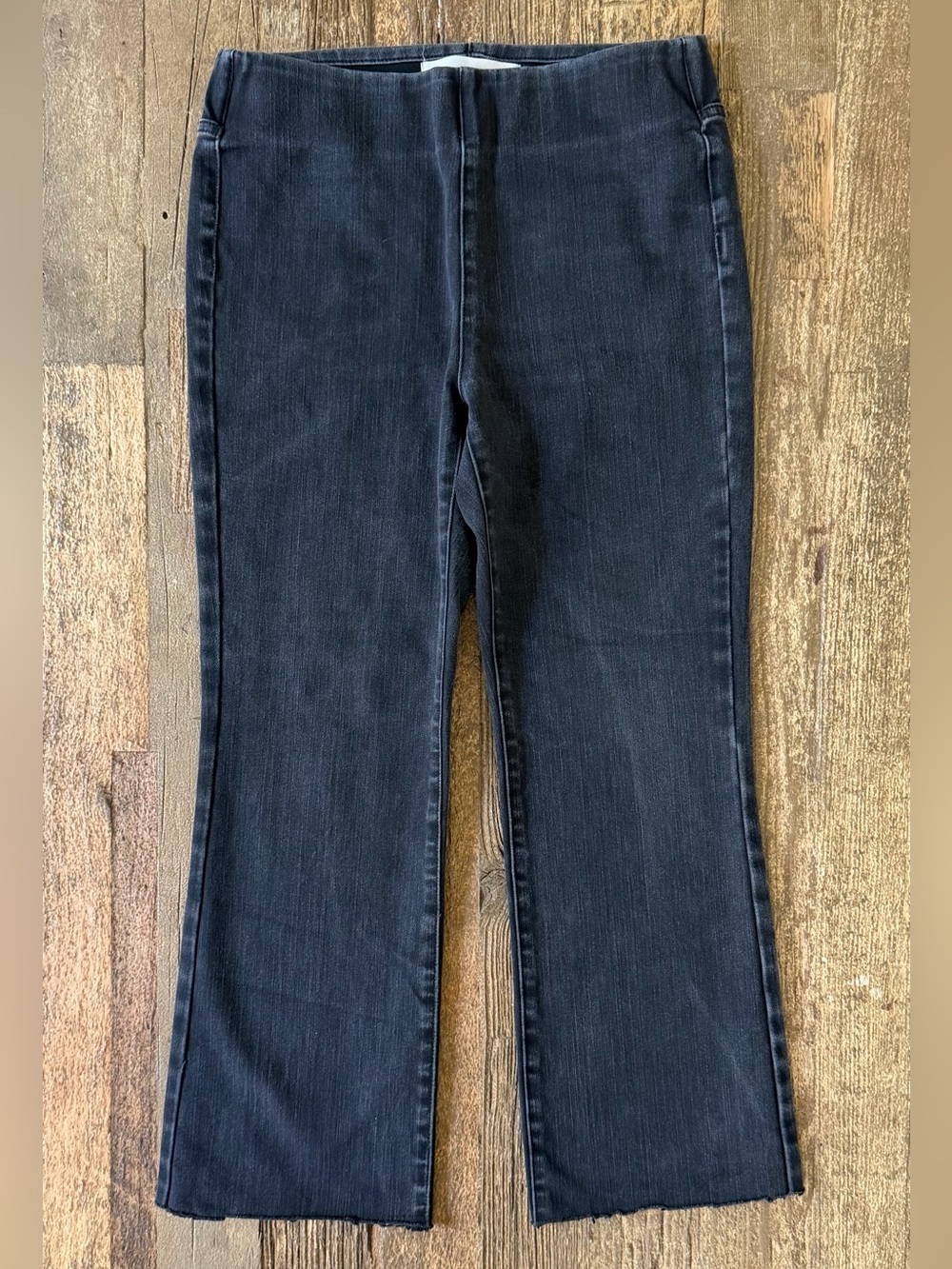 Soft Surroundings Ultimate Pull On Bootcut Jeans Black S 26” Inseam